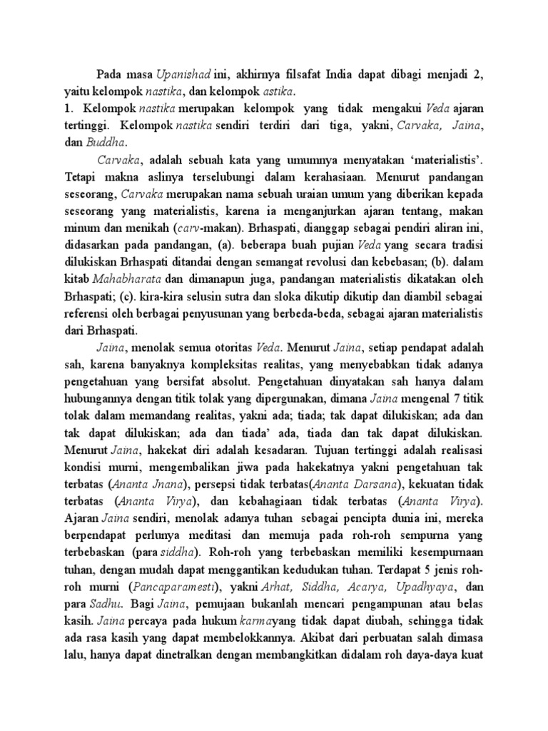 Filsafat Astika dan Nastika dalam India | PDF