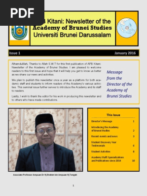 Academy Of Brunei Studies Newsletter Brunei Malaysia