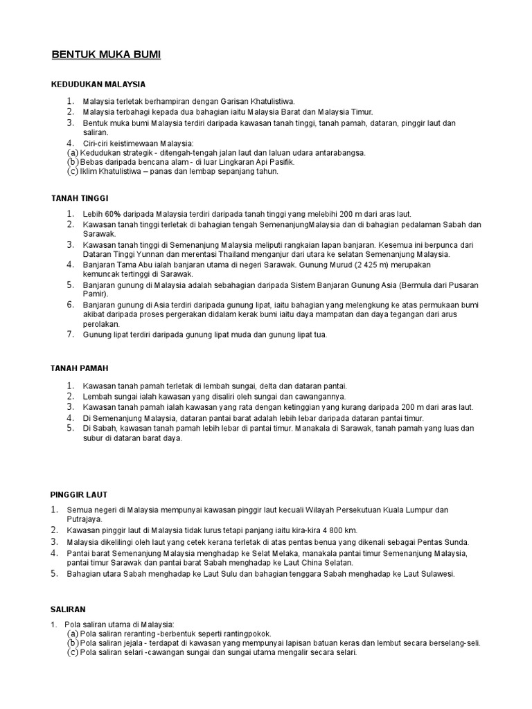 Nota Tingkatan 1 Pdf