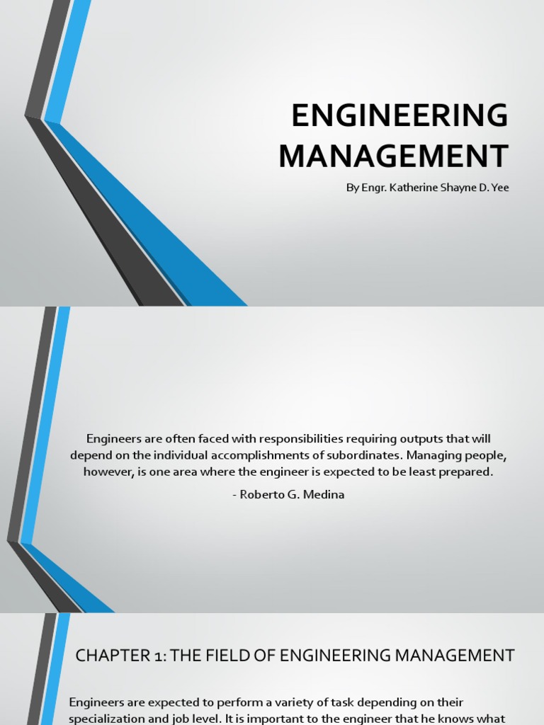 Engineering Management Intro Motivation SelfImprovement