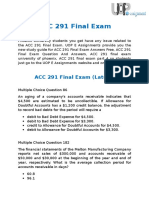 UOP E Assignments: ACC 291 & ACC 291 Final Exam Answers Free