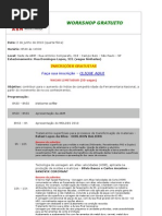 Convite para workshop gratuito, em 02/jun/2010, na sede da ABM:
