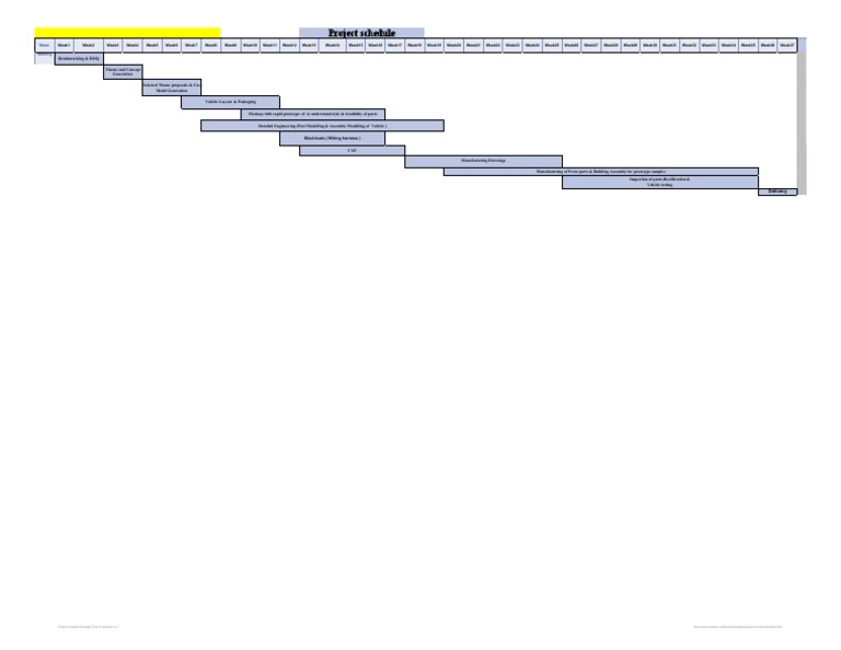 Project Schedule: Week Starting | PDF