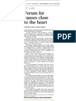 Forum for Causes Close to the Heart - ST Muhammad Farouq Osman