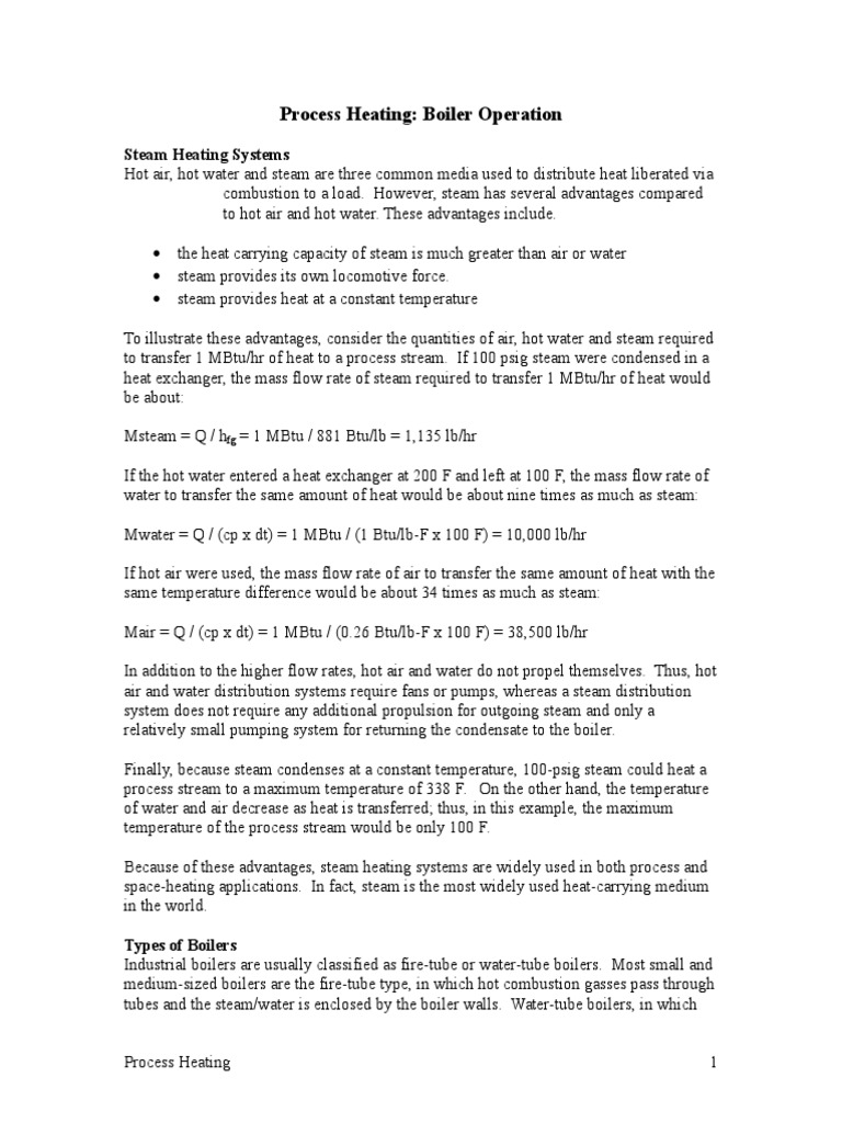 Boiler Operation in Steam Heating Systems | PDF | Boiler | Steam