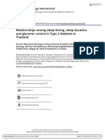 Reutrakul Et Al. 2015. Relationships Among Sleep Timing, Sleep Duration and Glycemic Control in Type 2 Diabetes in Thailand