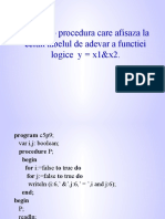 Elaborati o Procedura Care Afisaza La Ecran Tabelul de Adevar A Functiei Logice y x1&x2