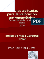 Frmulasaplicadasparalavaloracinantropomtrica 121125225837 Phpapp01