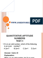 33quantitative Aptitude Numbers Test 1 PDF