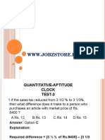 Quantitative Aptitude Clock Test 3