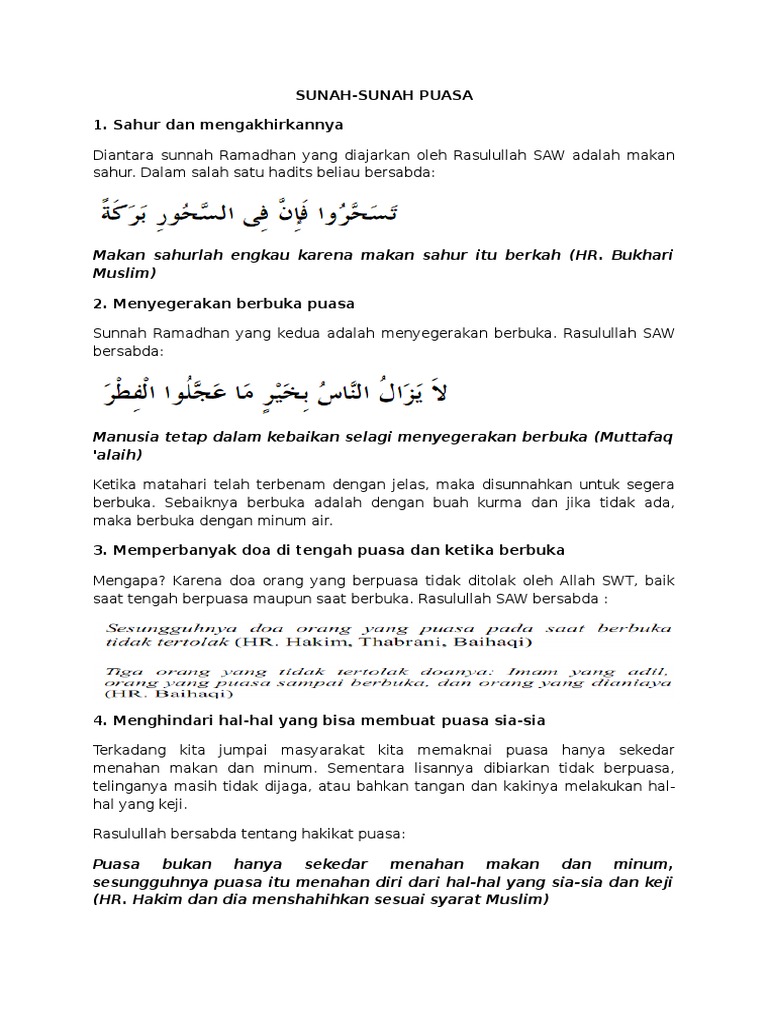Kultum 6 Sunah Puasa Docx