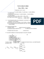 Test de Evaluare La Chimie