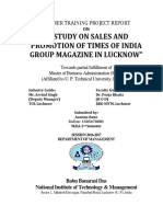 Sales and Promotion of Times of India Group Magazine in Lucknow