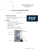 Medida de la velocidad del sonido con tubo resonante