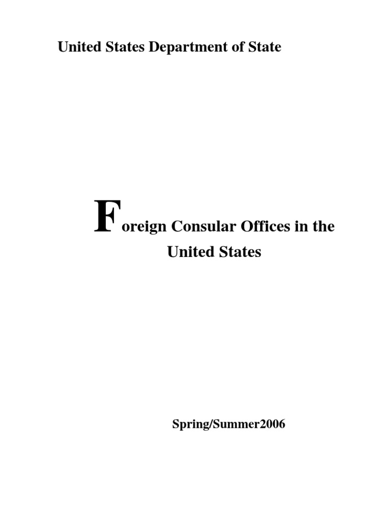 Foreign Consular Offices in the U.S. | PDF | Consul (Representative ...