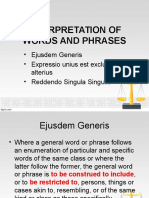 Interpretation of Words and Phrases