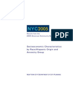 New York City 2005 - Socioeconomic Characteristics by Hispanic Origin and Ancestry Group