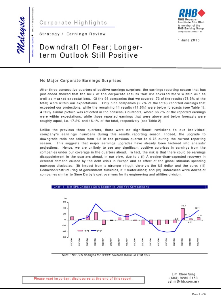 Strategy / Earnings Review Downdraft of Fear Longerterm Outlook Still