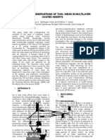 Experimental Observation of Tool Wear in Multilayer Coated Inserts