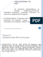 Generativismo vs Funcionalismo