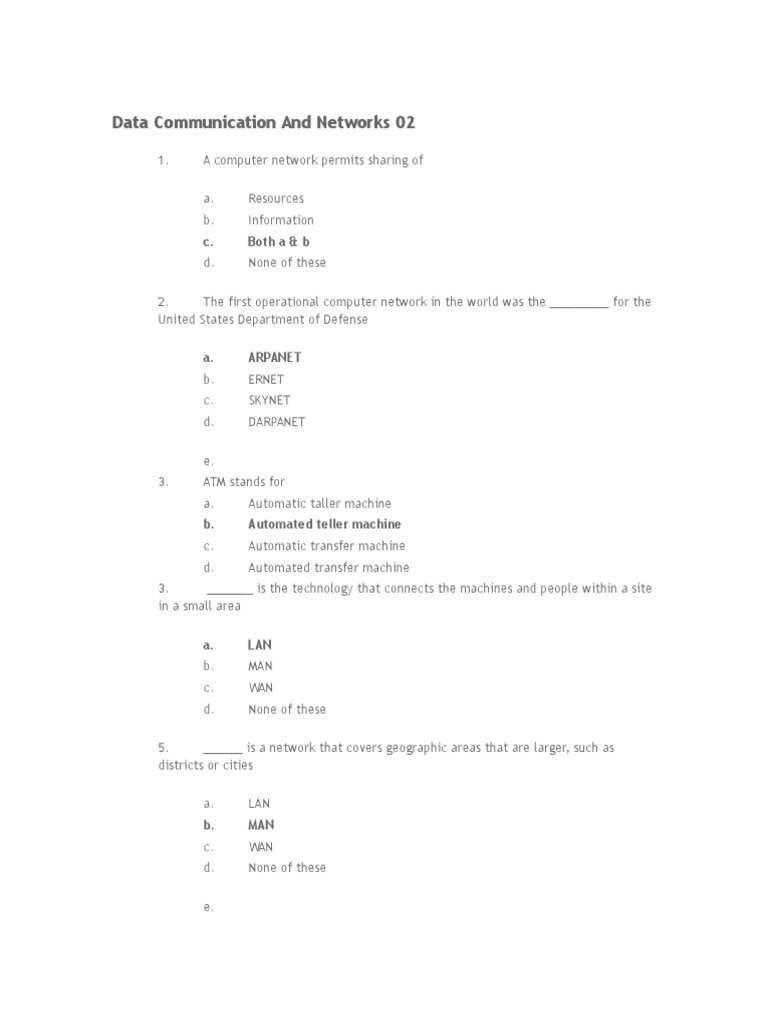 Data Communication and Network Basics | PDF | Teaching Methods ...