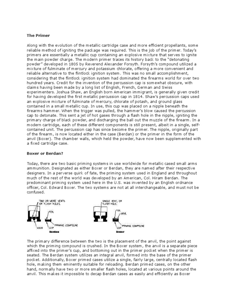 Origin of A Primer Ballistic PDF