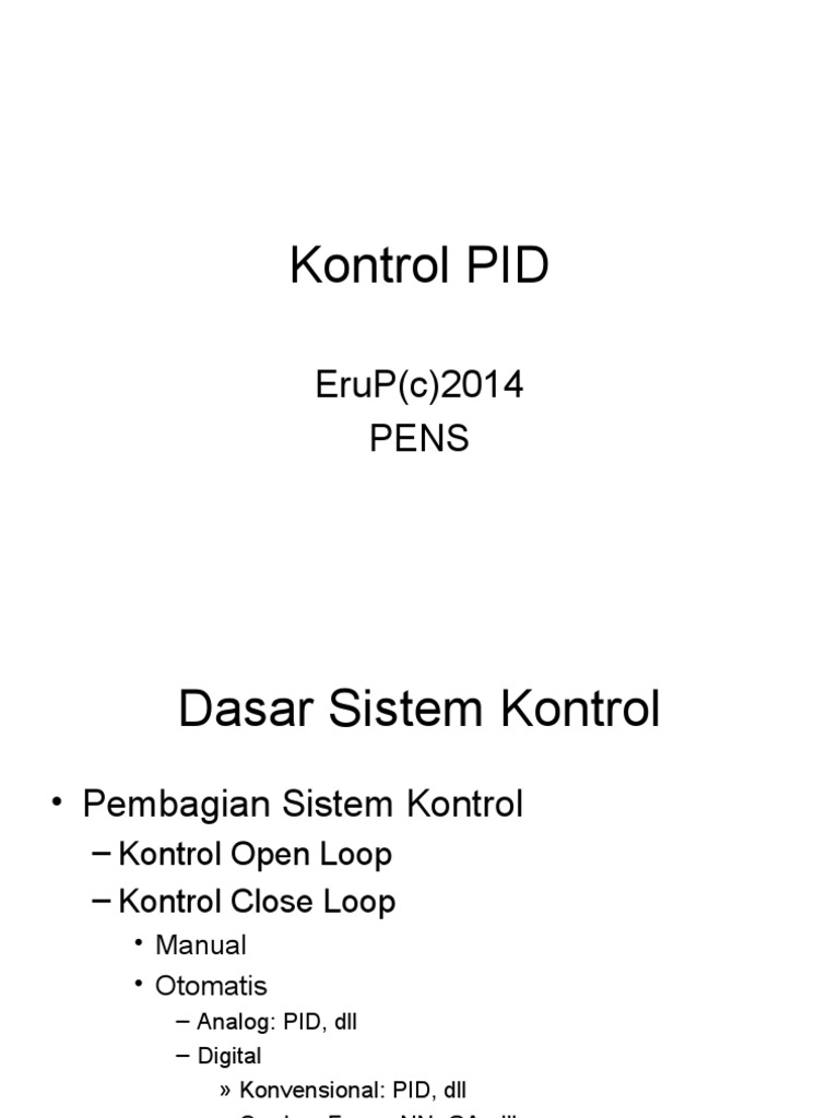 Review Kontrol Pid 2 Pdf Metode Bahan Ajar Komputer