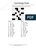 WorksheetWorks CrossNumber Puzzle 2