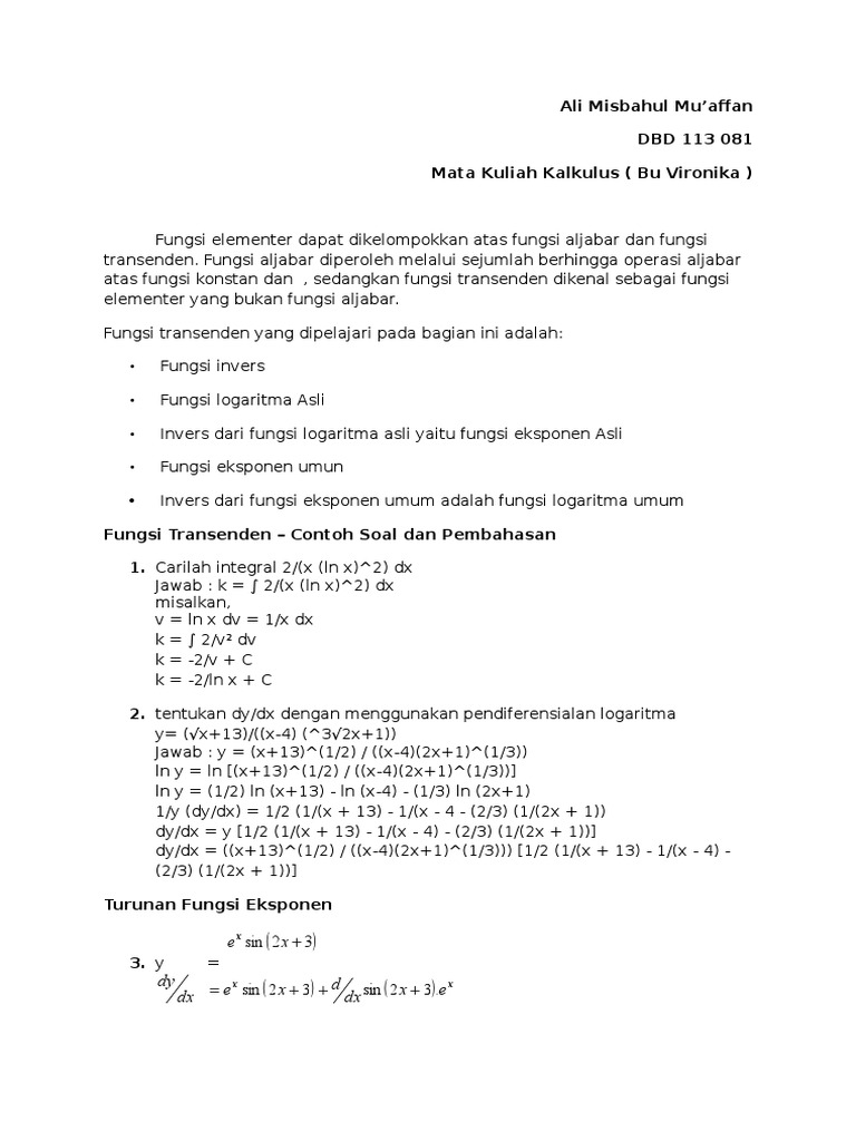 23++ Contoh Soal Fungsi Logaritma Umum - Kumpulan Contoh Soal