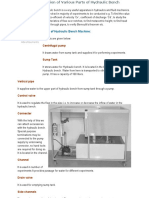 Parts of Hydraulic Bench Machine:: Centrifugal Pump