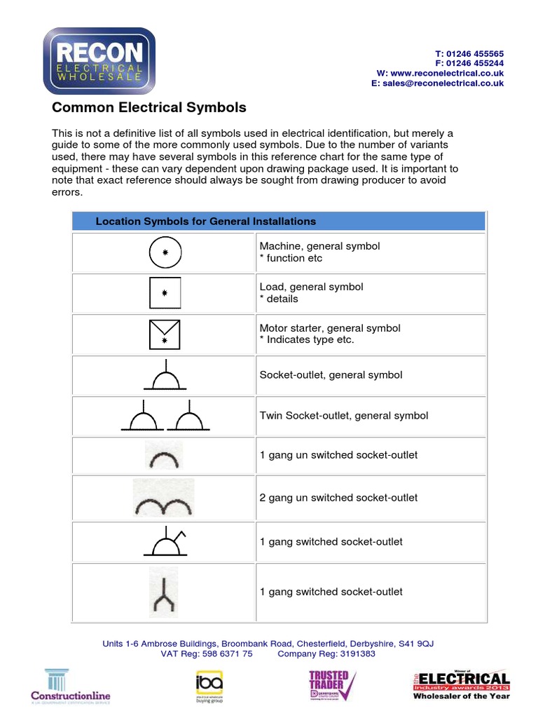 Electrical Symbols Guide Relay Switch