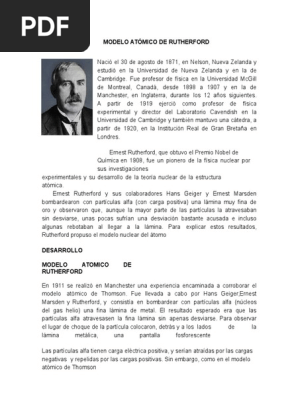 Modelo Atomico De Rutherford Núcleo Atómico átomos