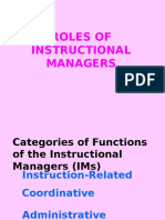 Roles of An IM