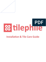 Tile Ins Tile - Installation - Tile - Care - Guide - Pdftallation Tile Care Guide