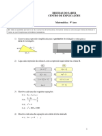 Expressões Matemáticas Perímetro Triângulo Área Rectângulo