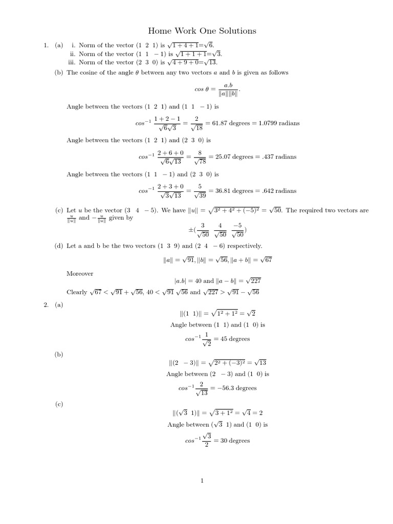 Vector Calculations Guide | PDF | Teaching Methods & Materials ...