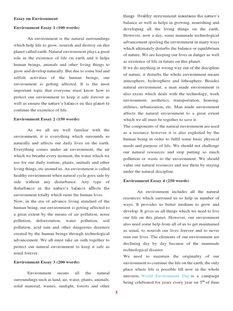 environmental threats essay pdf