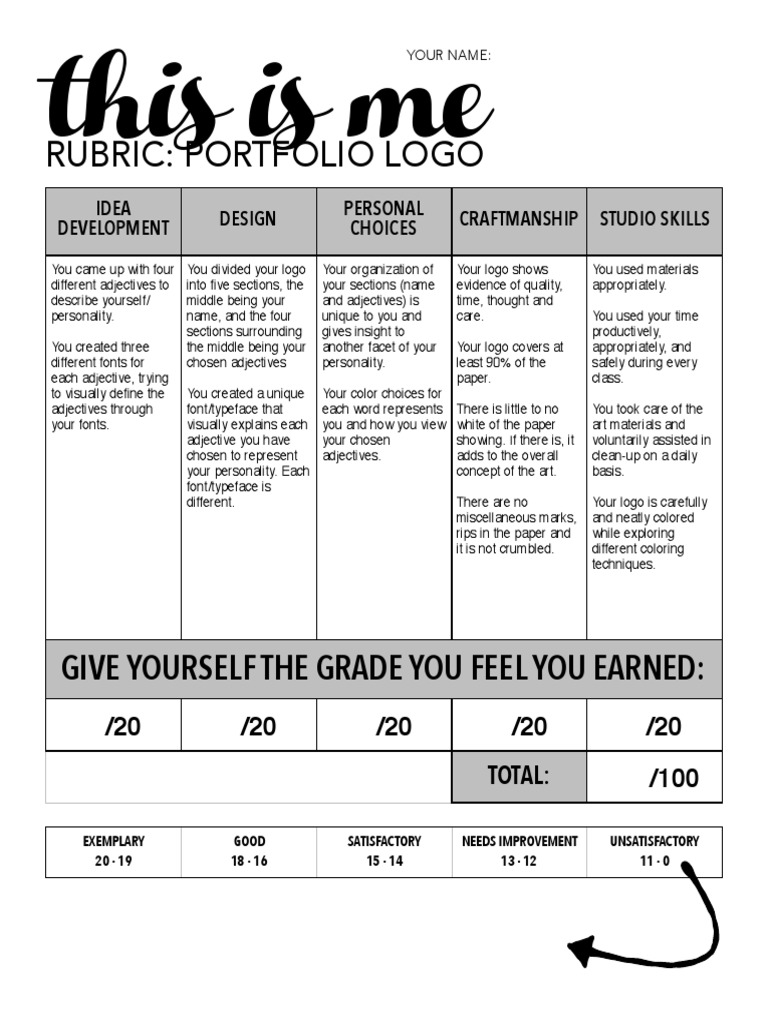 Portfolio Logo Rubric PDF