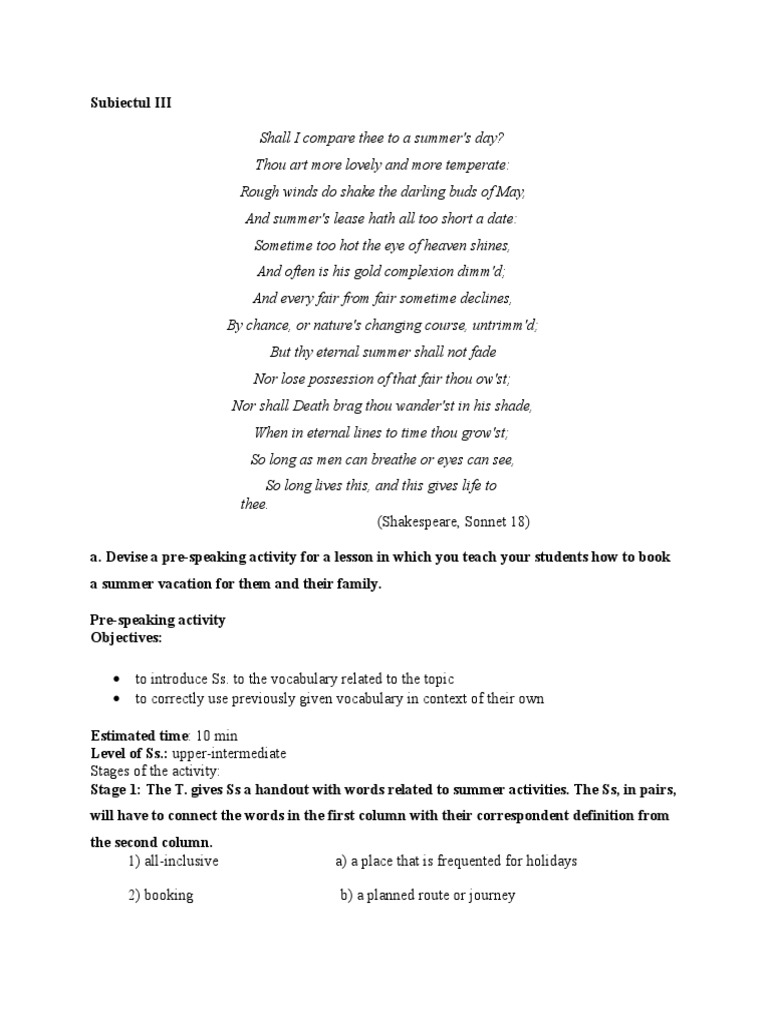 Pre Speaking Shakespeare | PDF