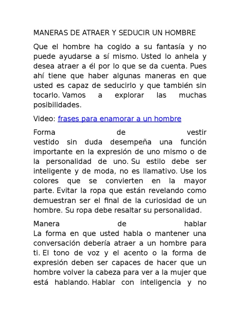 Cómo Seducir a un Hombre Efectivamente | PDF | Seducción | La risa