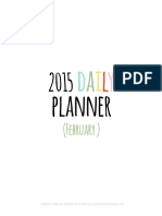 February 2015 Daily Planner Pages