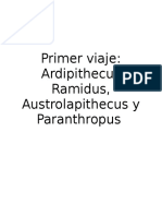 Ardipithecus, Australopithecus, Paranthropus