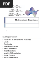 Chapter 1 Multivariable Functions