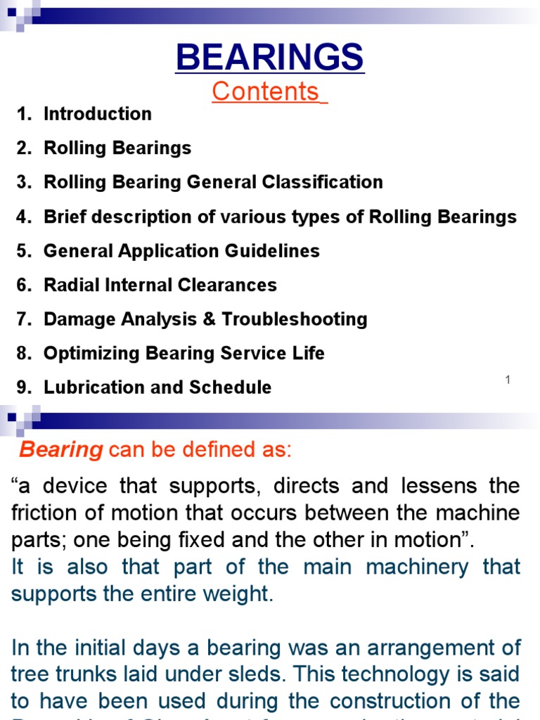 Antifriction Bearings by Mr.I.a.inamdar Bearing (Mechanical