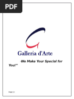 Galleria d'Arte Business Plan