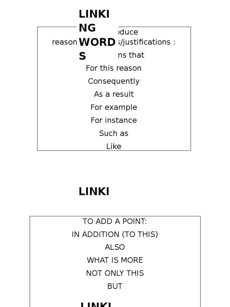 Effective Linking Words Guide | PDF
