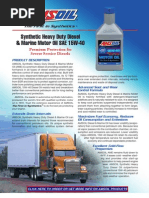 Synthetic Heavy Duty Diesel & Marine Motor Oil (AME)