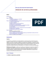 Manual para Contratación de Servicios Profesionales.