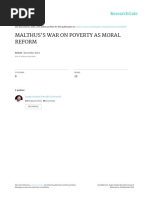 Malthus’s War on Poverty as Moral Reform
