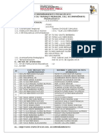 Plan de Activids Agosto Meche